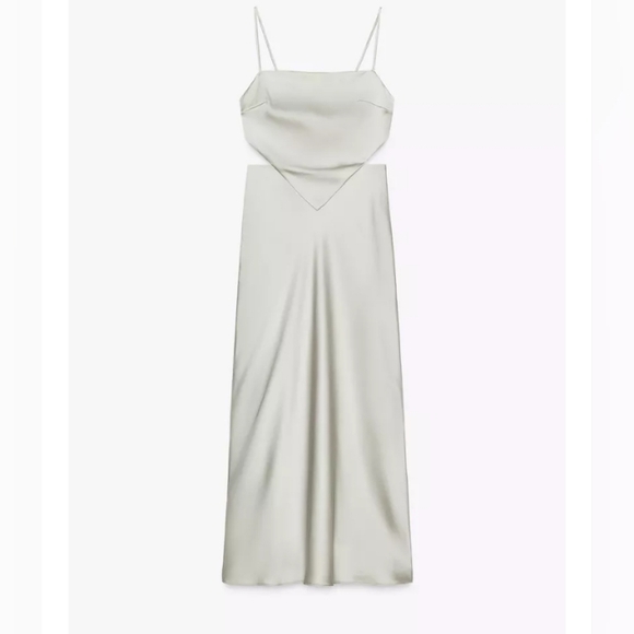 Zara Satin Cowl Neck Dress - Picture 8 of 10